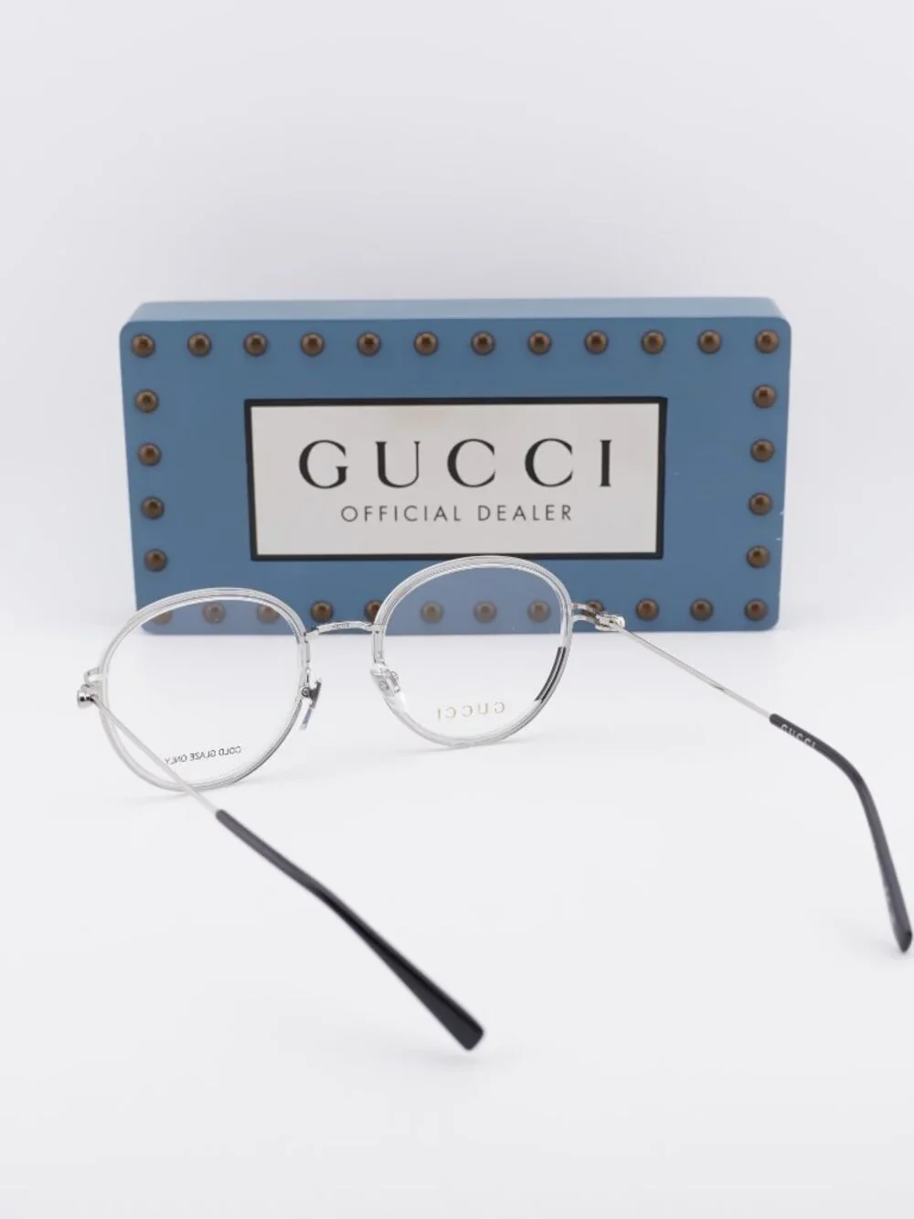 Gucci GG1851O 003 Square Eyeglasses 50mm - Grey / Silver